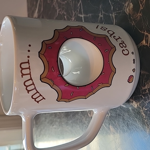 Universal Studios Exclusive The Simpsons White Ceramic Homer Mug Mmm... Carbs! - Picture 4 of 6